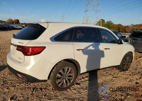 2015 Acura Mdx Technology from USA, damaged, VIN 5FRYD4H67FB006961